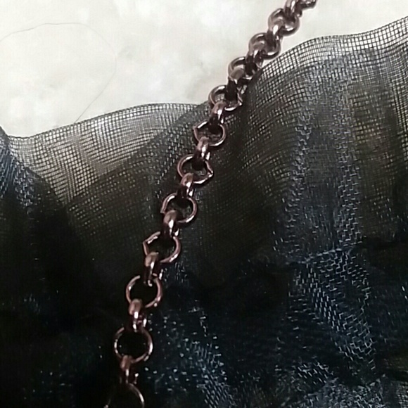 EXPRESS STONE RUST CUBIC BIB FASHION BEAD NECKLACE - Picture 4 of 6